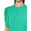 imageAdrianna Papell Womens Ruffle Neck Short Sleeve DressEmerald Scattered Leaf