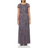 imageAdrianna Papell Womens Blouson Beaded Long DressMoonscape