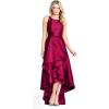 imageAdrianna Papell Womens Mikado High Low GownGarnet