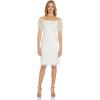 imageAdrianna Papell Womens Off Shoulder Beaded DressIvory