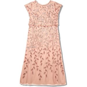 imageAdrianna Papell Womens Blouson Beaded Long DressRose Gold