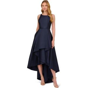 imageAdrianna Papell Womens Mikado High Low GownMidnight