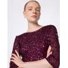 imageAdrianna Papell Womens 34 Sleeve Scoop Back Beaded GownCabernet