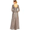 imageAdrianna Papell Womens 34 Sleeve Scoop Back Beaded GownLead