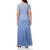 imageAdrianna Papell Womens Bead Long Dress with GodetsFrench Blue