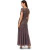 imageAdrianna Papell Womens Bead Long Dress with GodetsMoonscape