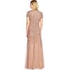 imageAdrianna Papell Womens Bead Long Dress with GodetsRose Gold