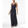 imageAdrianna Papell Womens Long Beaded Blouson GownMidnight