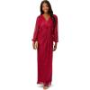 imageAdrianna Papell Womens Metallic Mesh Draped GownScarlet