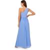imageAdrianna Papell Womens One Shoulder Chiffon GownElectric Ice