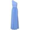 imageAdrianna Papell Womens One Shoulder Chiffon GownElectric Ice