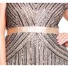 imageAdrianna Papell Womens Plus Size Floor Length Beaded Cap Sleeve VNeck DressNude