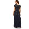 imageAdrianna Papell Womens Short Sleeve Beaded GownNavy