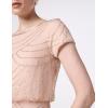 imageAdrianna Papell Womens Short Sleeve Blouson Beaded GownBlush