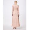 imageAdrianna Papell Womens Short Sleeve Blouson Beaded GownBlush