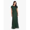 imageAdrianna Papell Womens Short Sleeve Blouson Beaded GownDusty Emerald