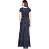 imageAdrianna Papell Womens Short Sleeve Blouson Beaded GownNavy
