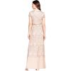 imageAdrianna Papell Womens Short Sleeve Blouson Beaded GownTaupePink