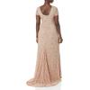 imageAdrianna Papell Womens ShortSleeve All Over Sequin GownAntique Rose