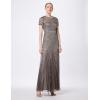imageAdrianna Papell Womens ShortSleeve Grid Beaded GownLead