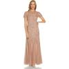 imageAdrianna Papell Womens Bead Long Dress with GodetsRose Gold