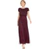 imageAdrianna Papell Womens Short Sleeve Beaded GownCassis
