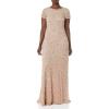 imageAdrianna Papell Womens ShortSleeve All Over Sequin GownAntique Rose
