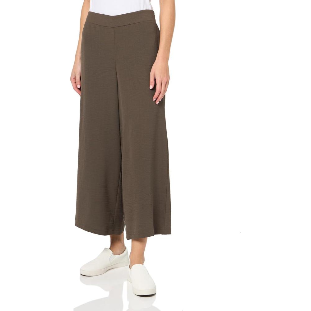 imageAdrianna Papell Womens Textured Satin Pull on PantFatigue