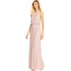 imageAdrianna Papell Womens Halter Blouson Beaded GownBlush