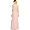 imageAdrianna Papell Womens Halter Blouson Beaded GownBlush