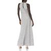 imageAdrianna Papell Womens Halter Blouson Beaded GownBridal Silver