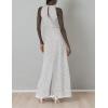 imageAdrianna Papell Womens Halter Blouson Beaded GownBridal Silver