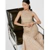 imageAdrianna Papell Womens Halter Blouson Beaded GownChampagneGold