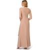 imageAdrianna Papell Womens Metallic Knit Draped GownBiscotti