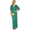 imageAdrianna Papell Womens Bell Sleeve Tie Front DressJungle Green