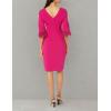 imageAdrianna Papell Womens Feather Trimmed Crepe SheathRich Magenta