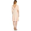 imageAdrianna Papell Womens Knit Crepe Roll Collar DressBlush