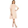 imageAdrianna Papell Womens Knit Crepe Roll Collar DressBlush