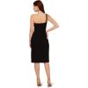 imageAdrianna Papell Womens Knit Crepe Short DressBlack