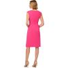 imageAdrianna Papell Womens Knit Crepe Short DressElectric Pink
