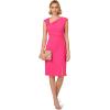imageAdrianna Papell Womens Knit Crepe Short DressElectric Pink