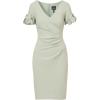 imageAdrianna Papell Womens Knit Crepe Short DressIcy Sage