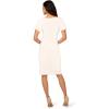 imageAdrianna Papell Womens Knit Crepe Short DressIvory
