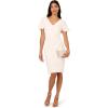 imageAdrianna Papell Womens Knit Crepe Short DressIvory
