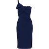 imageAdrianna Papell Womens Knit Crepe Short DressNavy Sateen