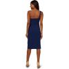 imageAdrianna Papell Womens Knit Crepe Short DressNavy Sateen