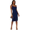 imageAdrianna Papell Womens Knit Crepe Short DressNavy Sateen