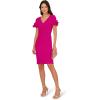 imageAdrianna Papell Womens Knit Crepe Short DressPink Flambe