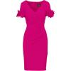 imageAdrianna Papell Womens Knit Crepe Short DressPink Flambe