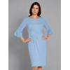 imageAdrianna Papell Womens Rio Knit Draped Sheath DressRio Blue